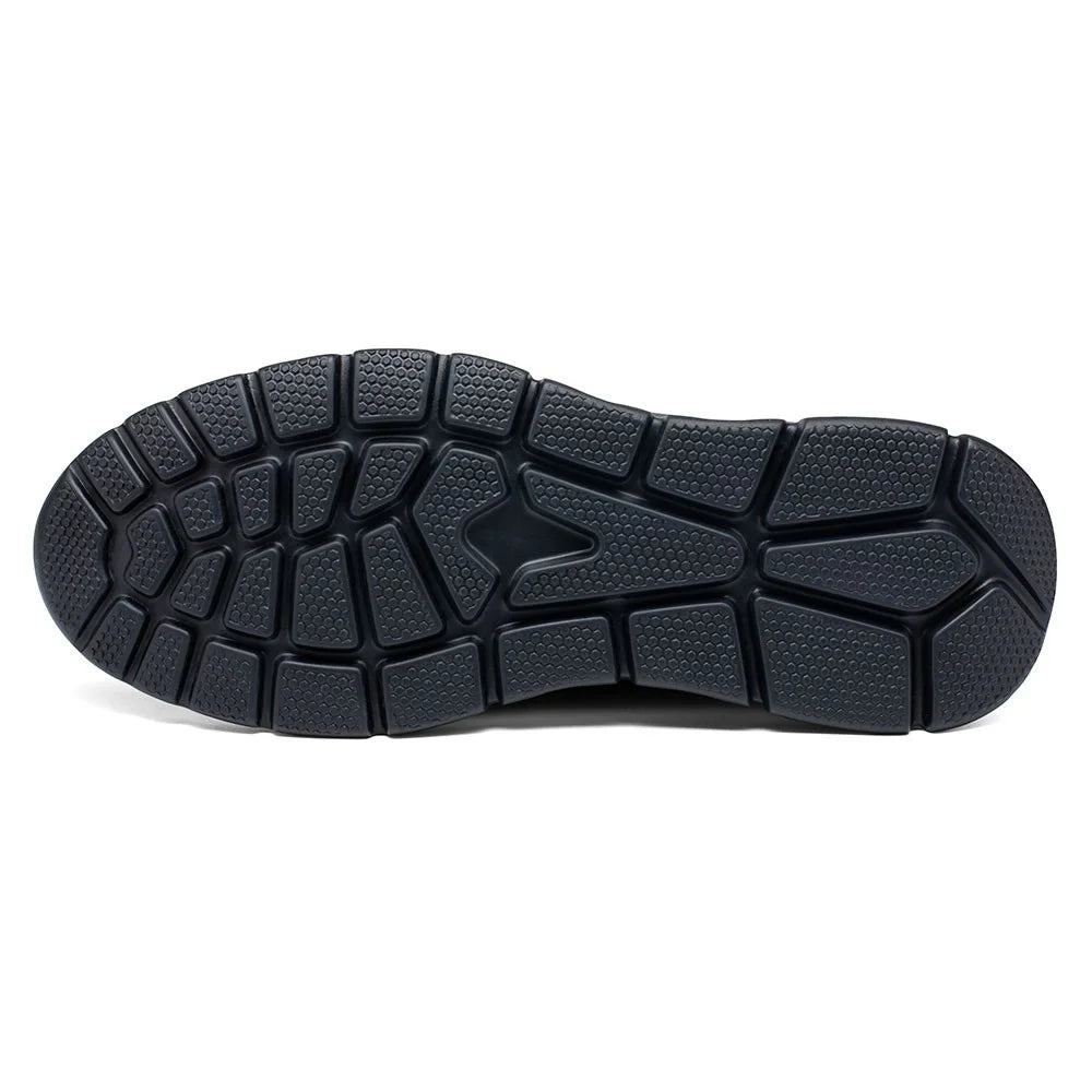L'EXUDE SIGNATURE CHIC height-increasing elevator casual shoes, color black, shown in a bottom view