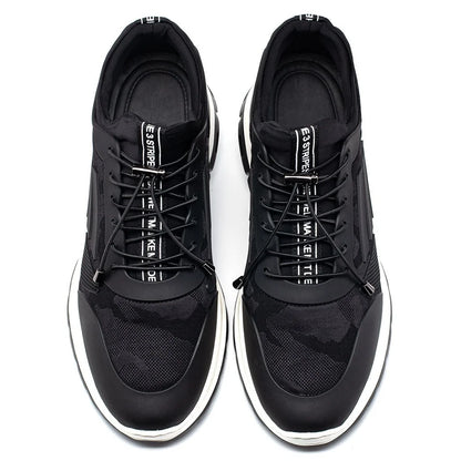 L'EXUDE SIGNATURE CHIC height-increasing elevator casual shoes, color black, shown in a top view 1