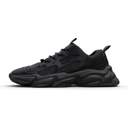 L'EXUDE WILDHEADZ-1s height-increasing elevator sport shoes, color black, shown in a side view